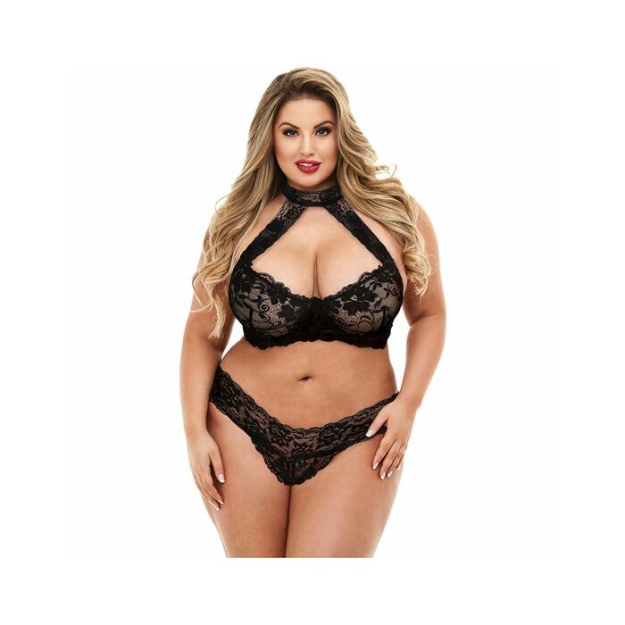 Lace halter bikini set - conjunto encaje