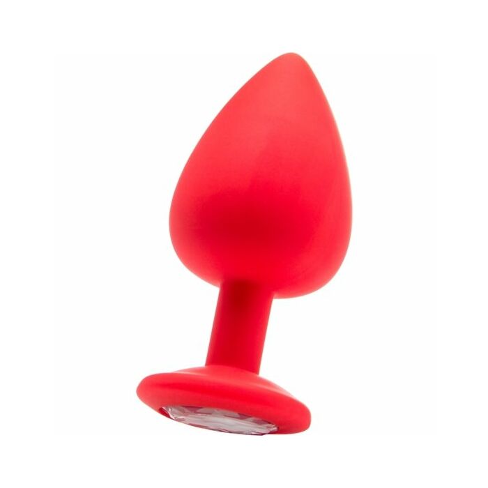Extra large plug diamante rojo