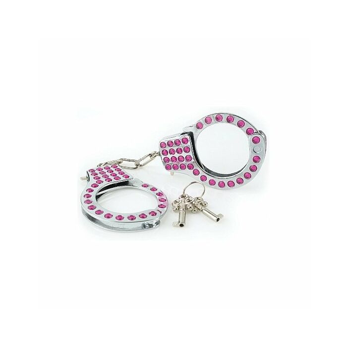 fantaisie Fétiche menottes strass rose