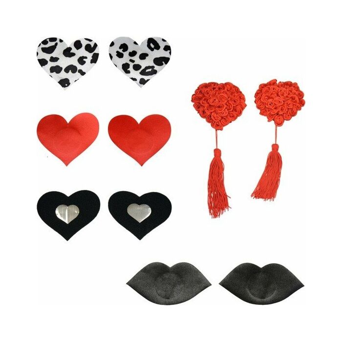 Set de 5 sugerentes pezoneras surtidas