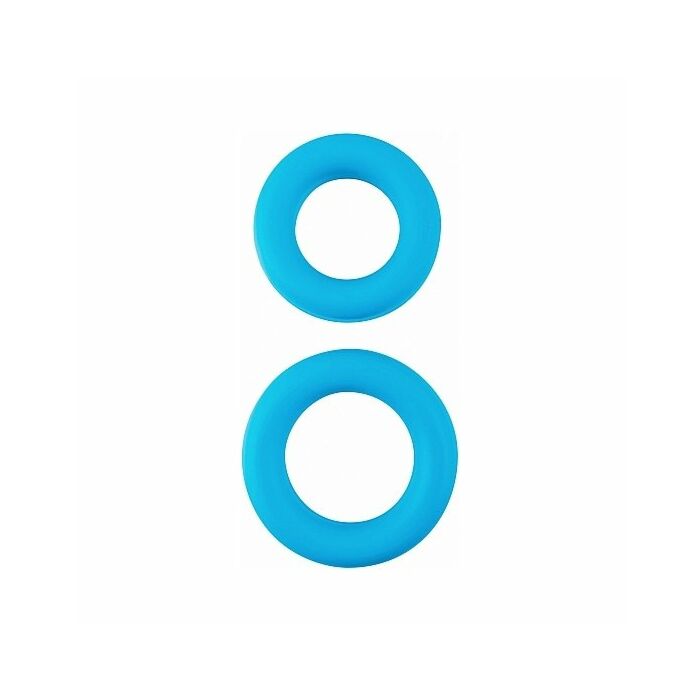 Set de anillos ajustables de silicona - azul