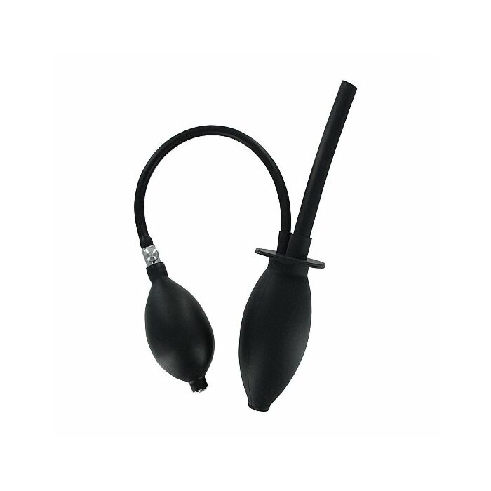Enema hinchable silicona negro