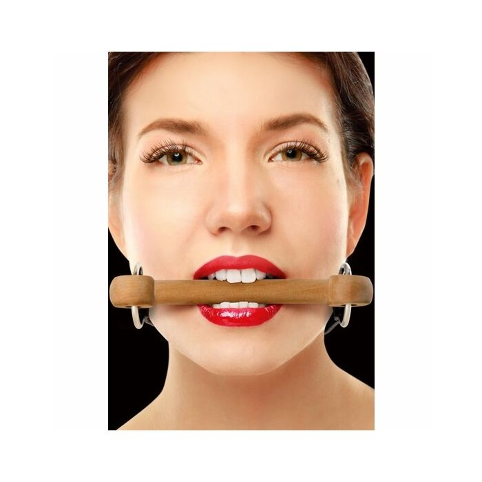 Ouch gag en bois noir