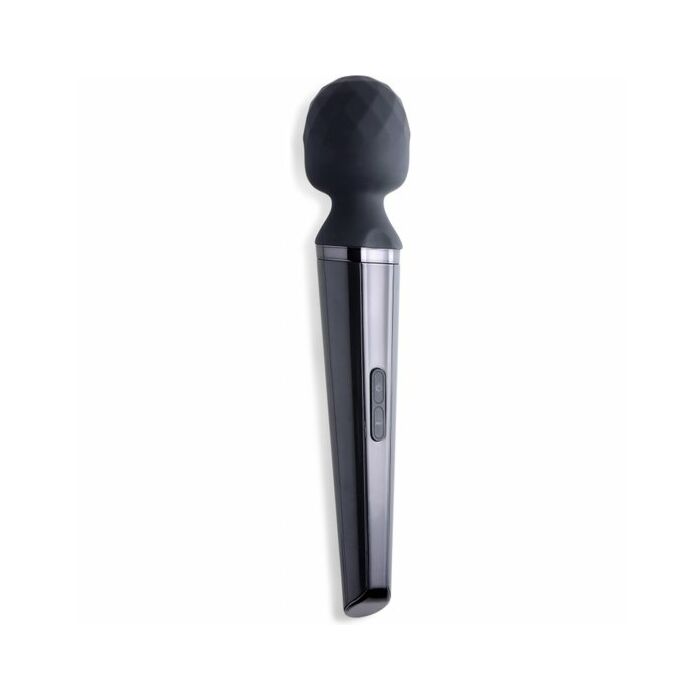 Tête de diamant - Masseur de baguette en silicone 11x - Noir