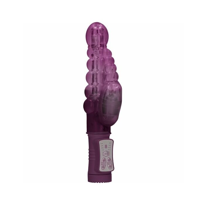 Vibrador rampante burbujas con rotación - morado
