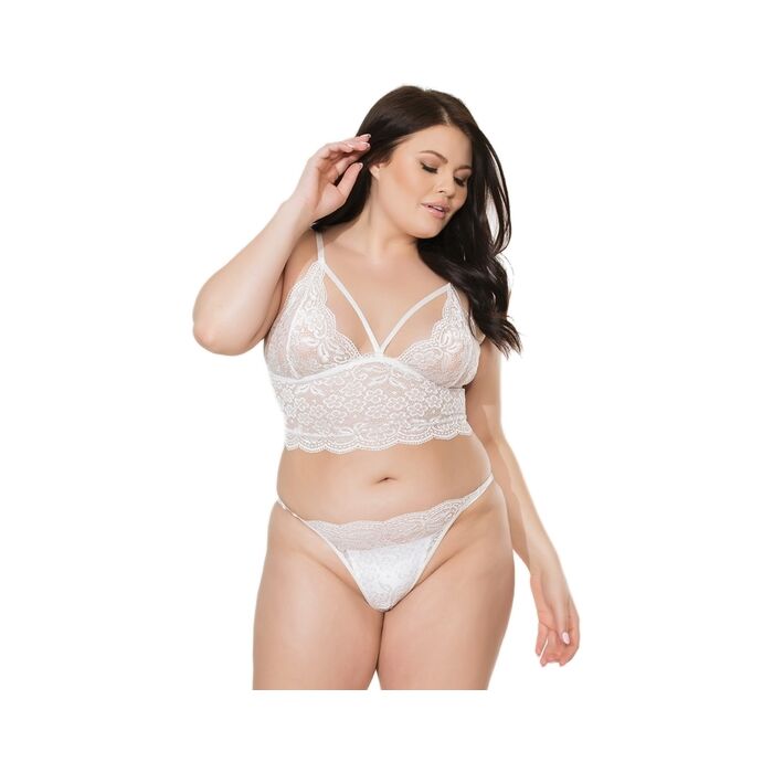 Bralette avec culotte blanche