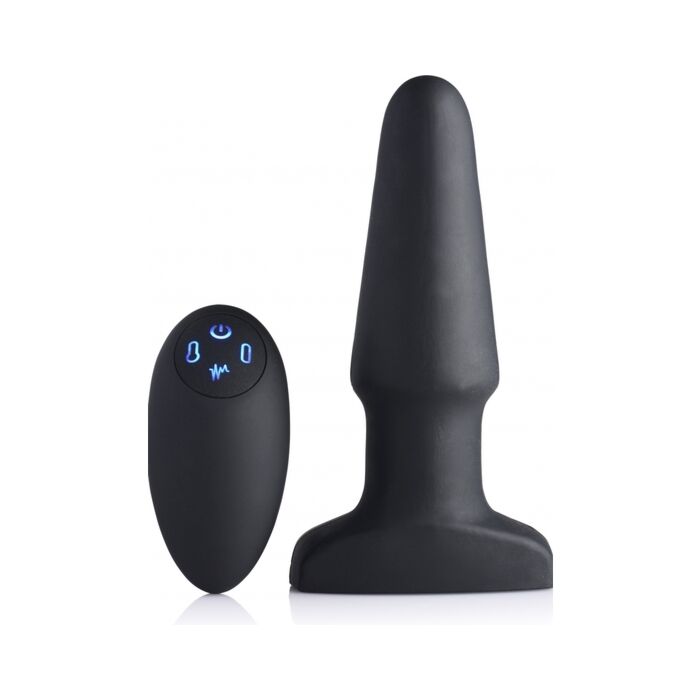 Plug anal gonflable en silicone avec vibrateur 10x