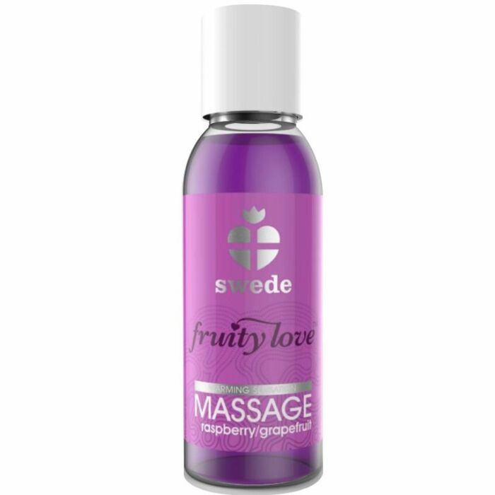 Fruité amour huile de massage effecteur de chaleur 50 ml framboise / pamplemousse rutabaga