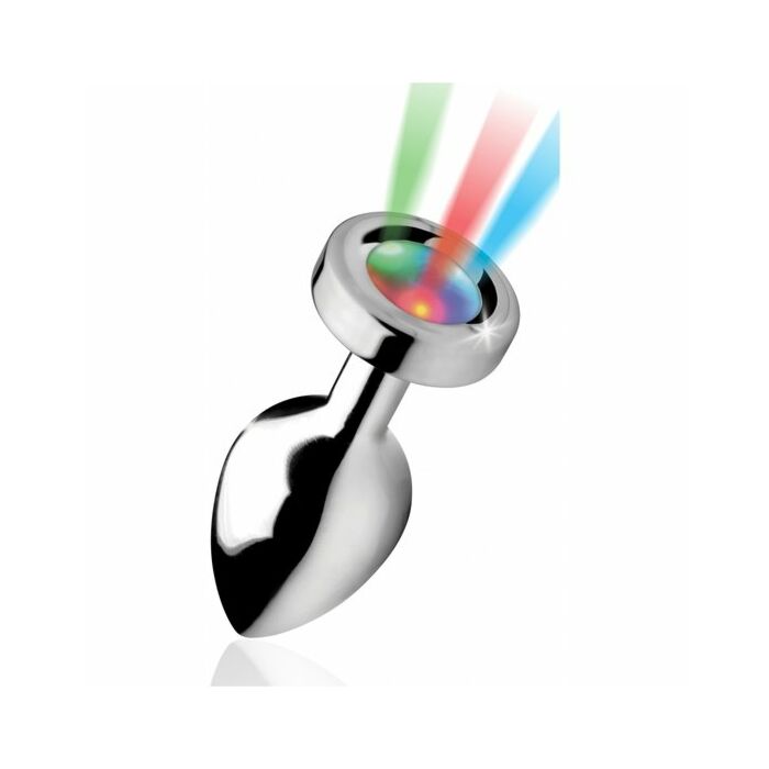 Light up - plug anal moyen - argent
