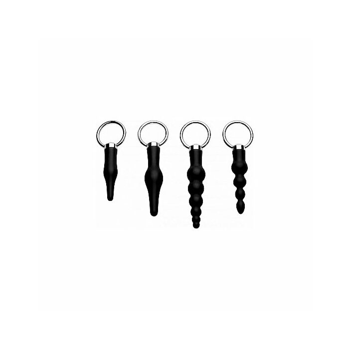 Kit 4 piezas plugs de silicona con anilla