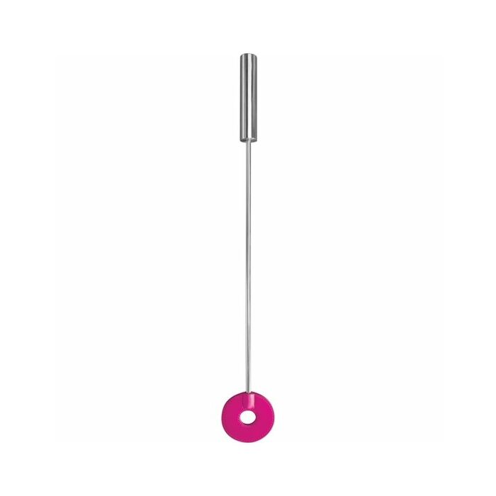 Paleta de cuero circle tipped crop - rosa