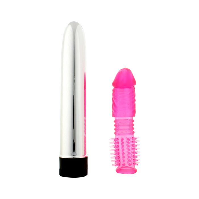 Kit vibrateur avec couvercle - rose