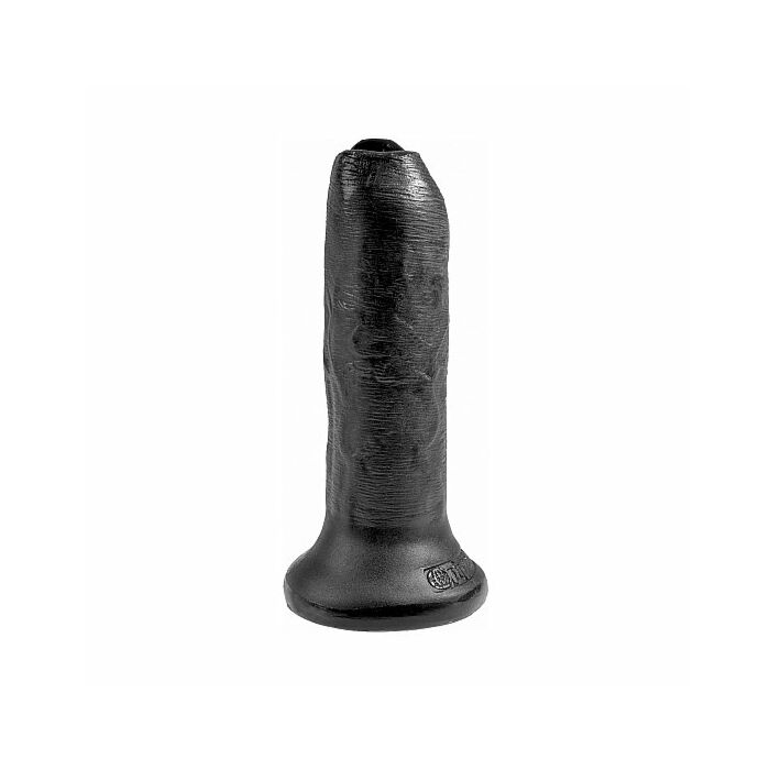 Uncut 16,5cm - pene realista con prepucio móvil - negro