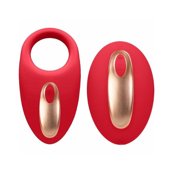 Doble vibración anillo poise rojo