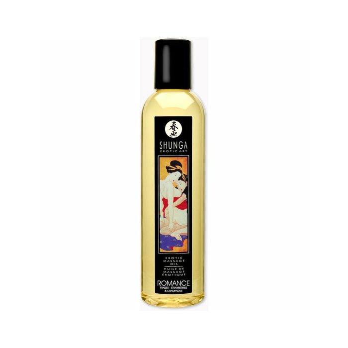 Shunga massage érotique fraises du pétrole