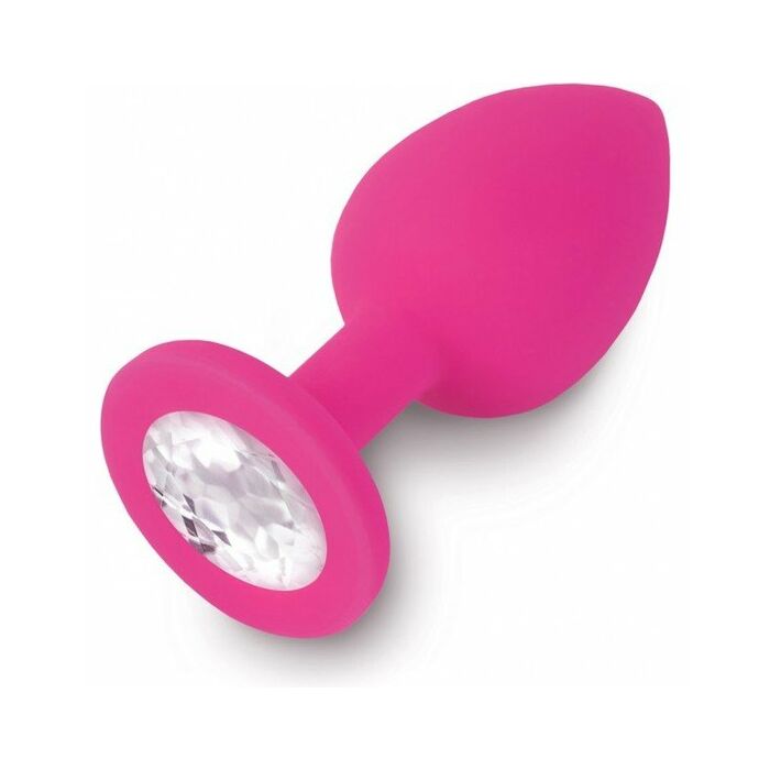 Branchez fuchsia silicone bijoux anal / diamant