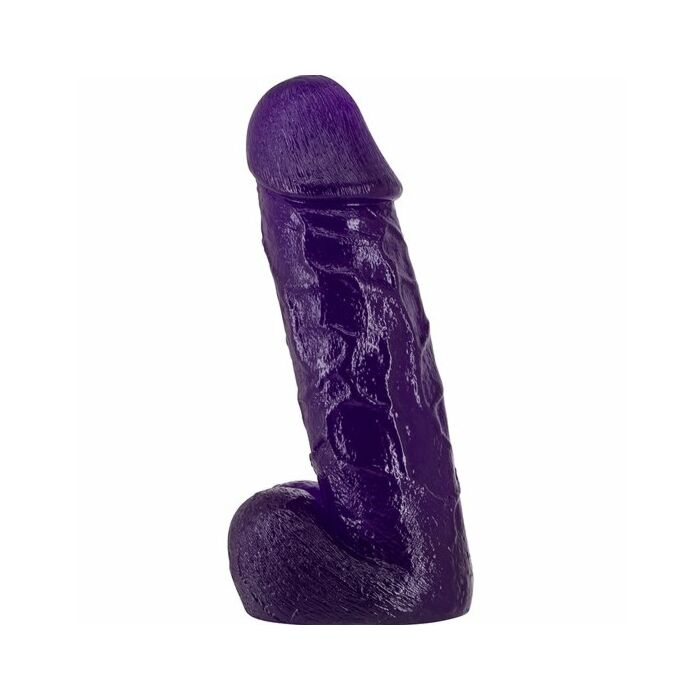 Pénis réaliste avec testicules - 20cm - violet