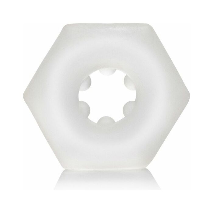 Anillo hexágono transparente