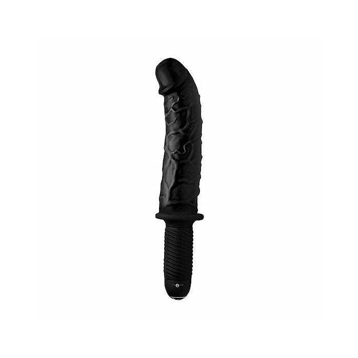 The curved dicktator 13  plug vibrador de silicona negro
