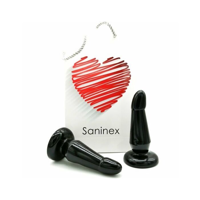 Saninex devotion - plug & dildo con base succión - negro