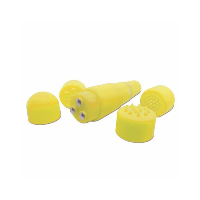 Yellow Neon luv tactile mini massager