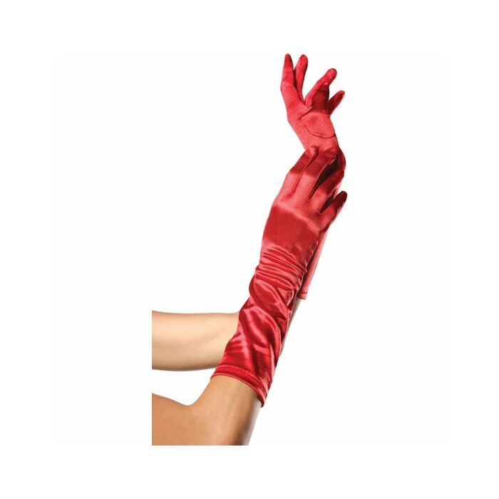 Leg avenue des gants de satin rouge