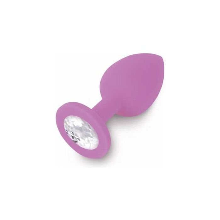 Branchez silicone violet bijoux anal / diamant