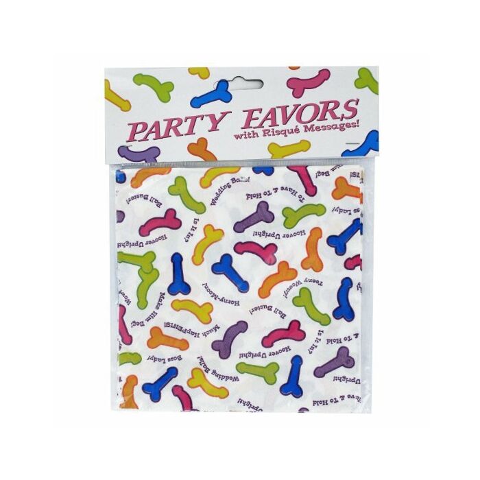 Pack de 6 serviettes en papier avec chibres