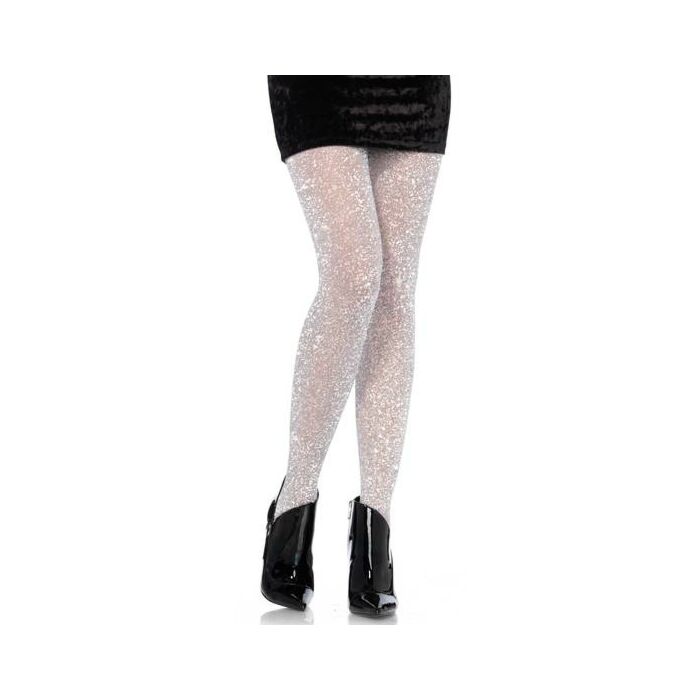 Leg avenue medias de lurex transparentes plata