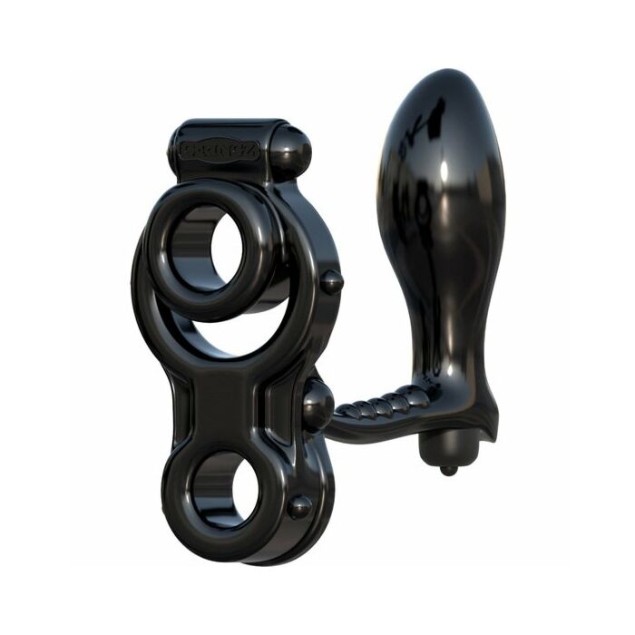 anneau pénien Ironman avec bouchon noir