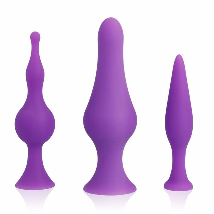 Spirit training anal plugs silicone lila 3pcs