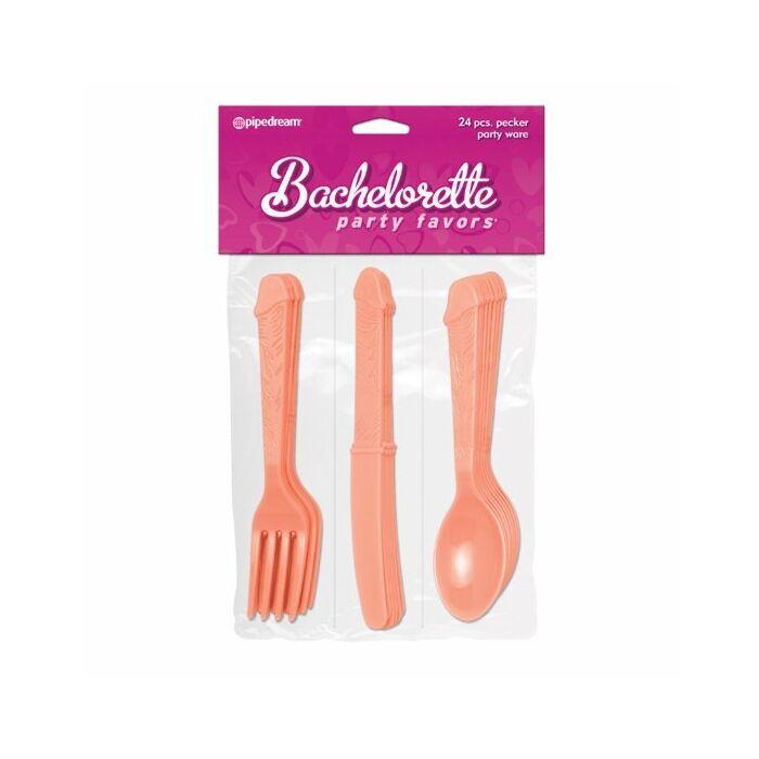 Ménagère Bachelorette pénis en forme de 24 pcs