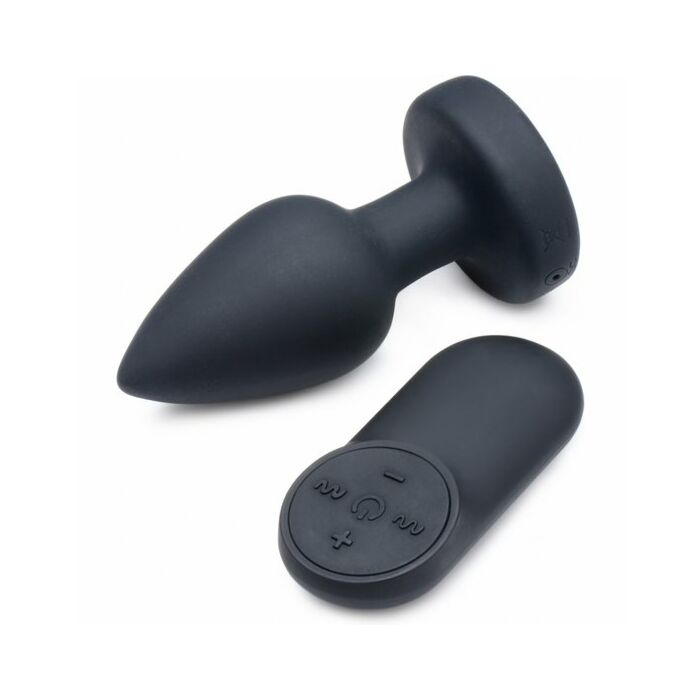 Plug anal vibrant en silicone - petit - noir
