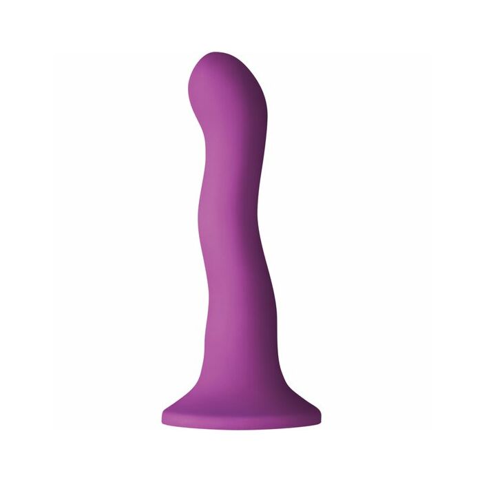 Colours wave dildo silicona 15cm - morado