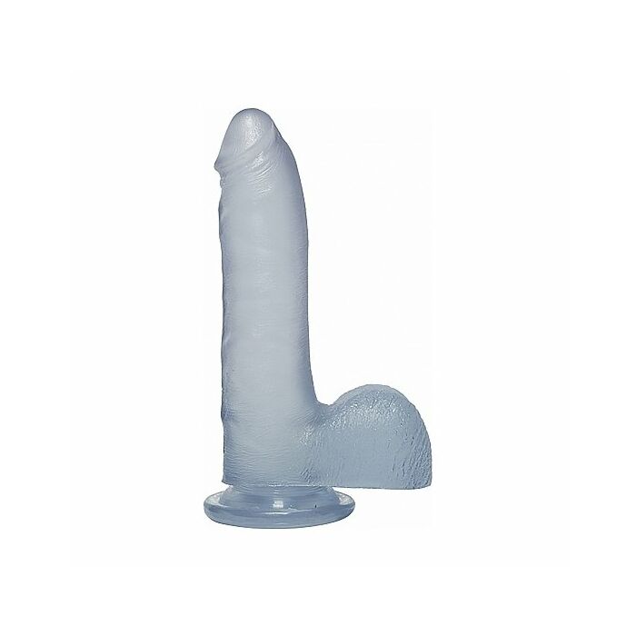 Gelée de cristal pénis avec testicules 18cm - translucide