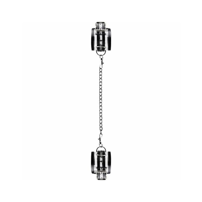 Bad romance translucide / menottes noir fermer