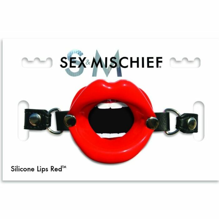 Sex & mischief mordaza labios rojos silicona