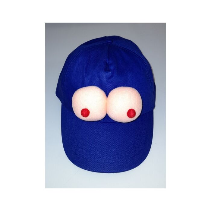 Casquette bleue seins