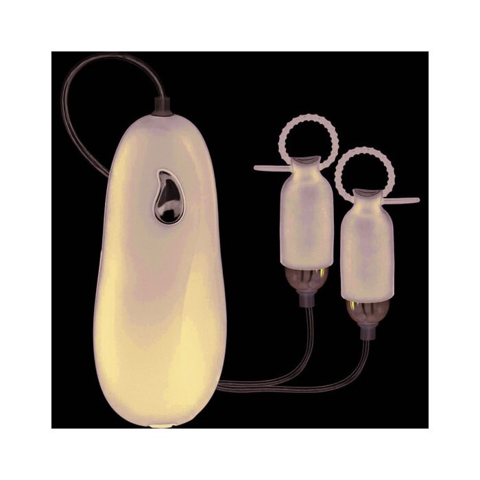 Pinces à seins avec vibrateur noir