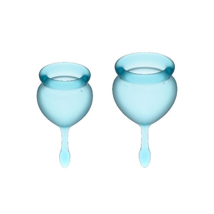 Satisfyer Feel Good Kit Copa Menstrual Azulclaro 15 + 20ml