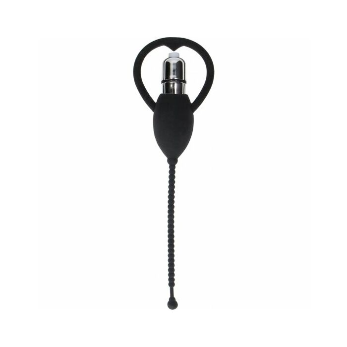 Plug uretral con bala vibradora - negro