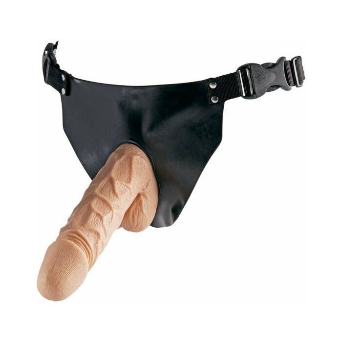 Arnes avec pénis réaliste et braguita réglable