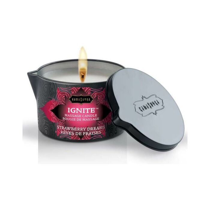 Bougie de Massage Fraise Intense