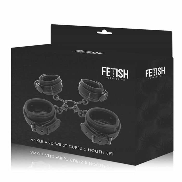 Fetish submissive set esposas manos y tobillos