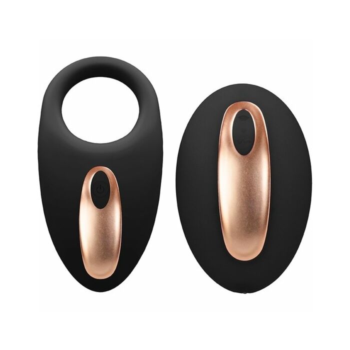 Doble vibración anillo poise negro