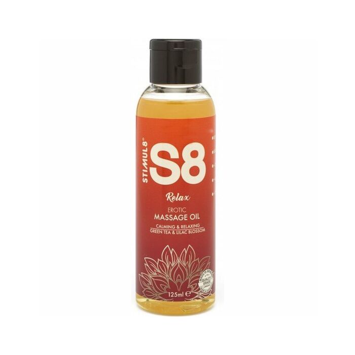S8 aceite de masaje relax: té verde y flor lila - 125ml