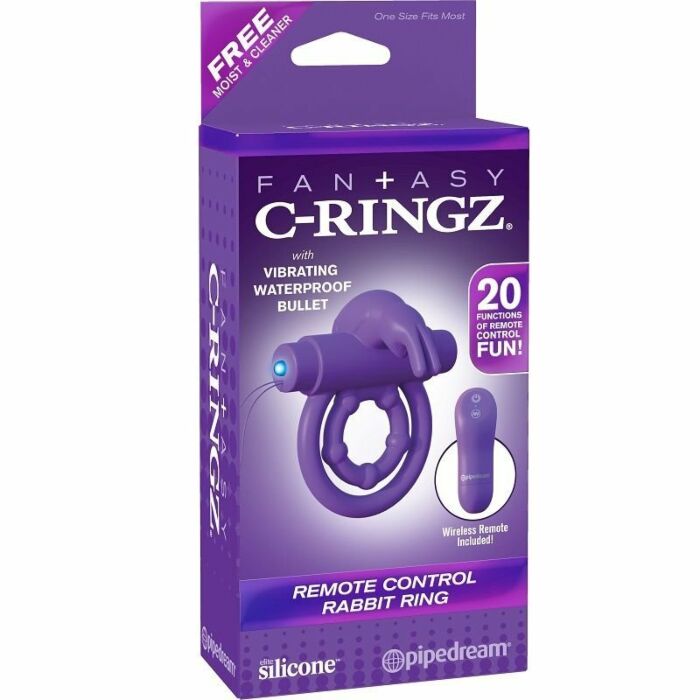 Fantaisie c-anneau vibrateur violet Ringz télécommande