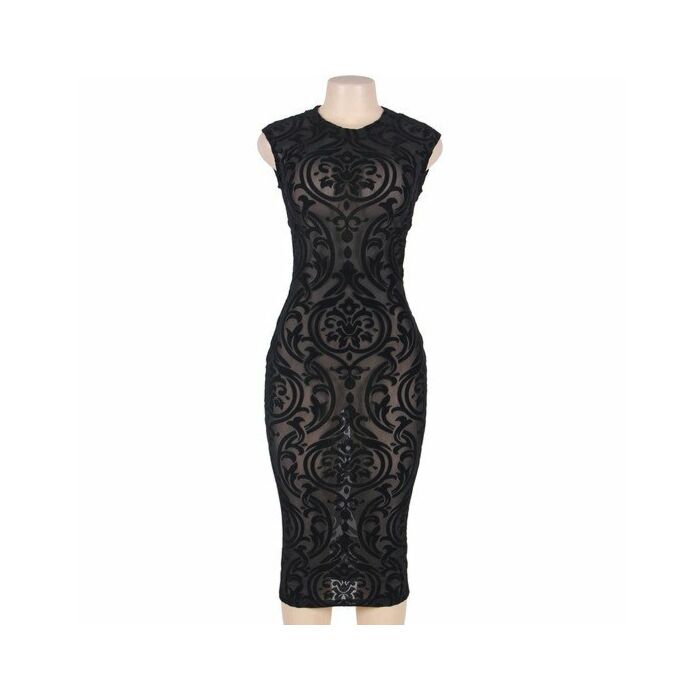 Vestido embroidery negro
