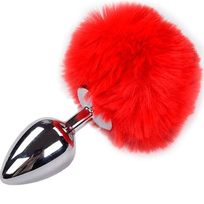 Boule Rouge à Pompon - Plaisir Anal Métallique