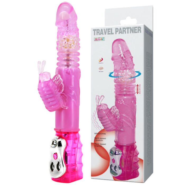 Voyageur Rose Vibromasseur Lapin Rotatif